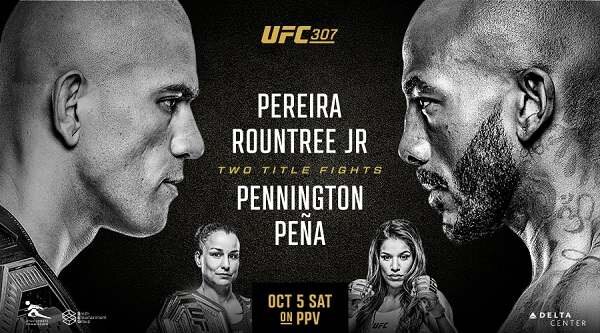 UFC 307 Pereira vs. Rountree Jr. PPV Pay Per View 10/5/24